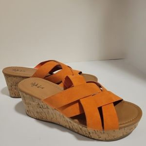 Bright colored wedge sandals by Style & Co